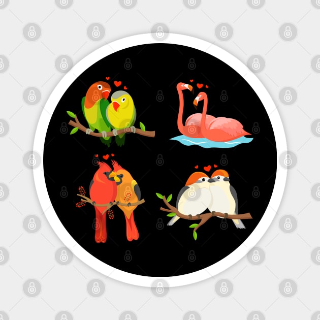 Lovely Birds Magnet by Mako Design 